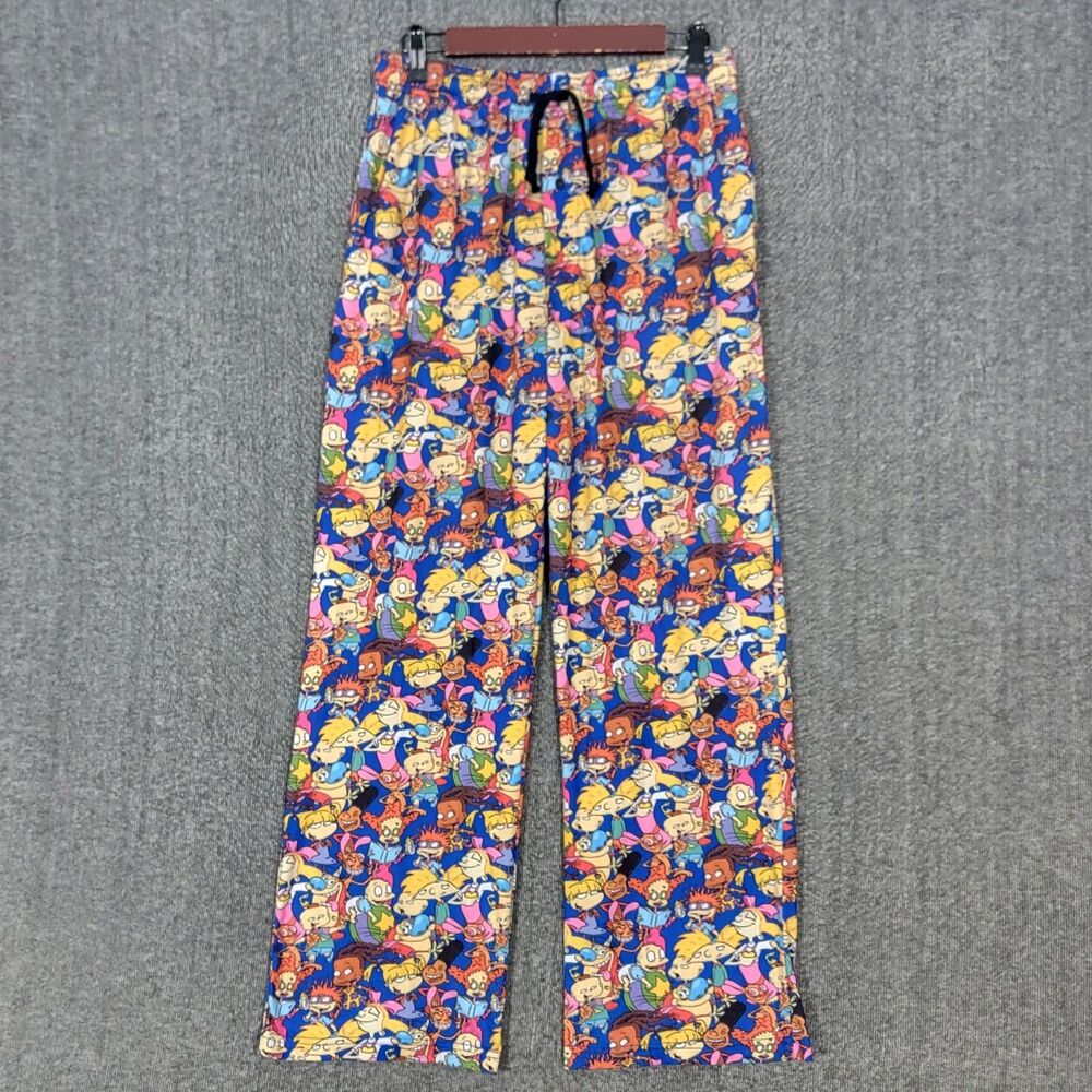 Nickelodeon Pajama Pants Mens Small Lounge PJs Rugrats Ren & Stimpy Hey Arnold